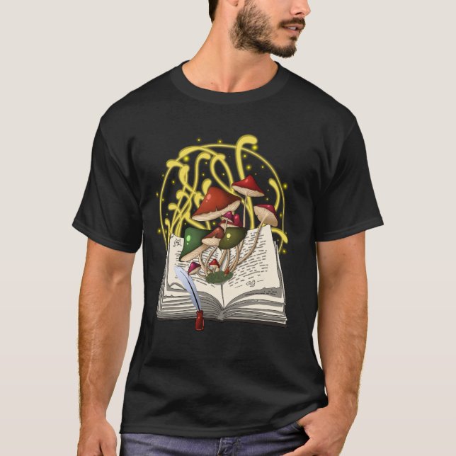Mushrooms magical book T-Shirt (Front)
