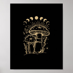 Mushrooms & Minimalism Cottage  Aesthetic Goblinco Poster