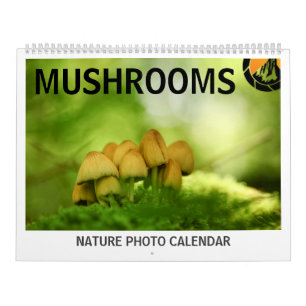 Mushrooms Nature Photos 2026 Calendar
