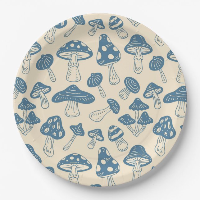 Mushrooms  paper plate (Front)