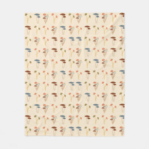 Mushrooms Pattern Fleece Blanket