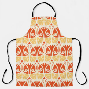 mushrooms pattern in modern style apron