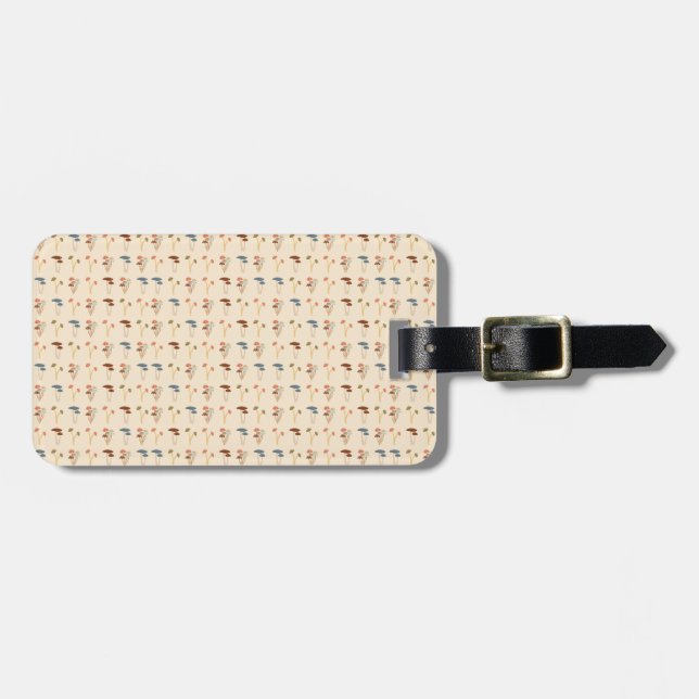  Mushrooms Pattern Luggage Tag (Front Horizontal)