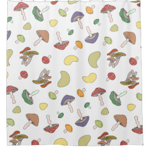 Mushrooms Pattern Shower Curtain