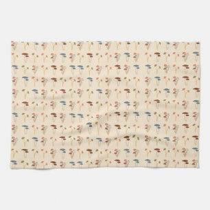 Mushrooms Pattern Tea Towel