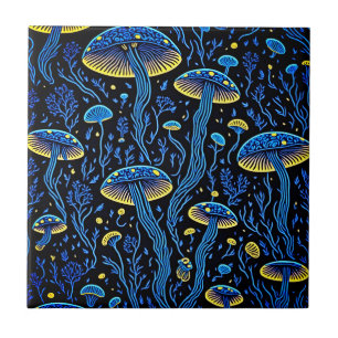 Mushrooms Pattern Tile
