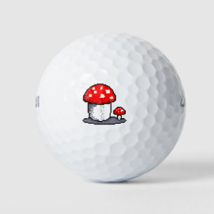Mushrooms pixel art  golf balls