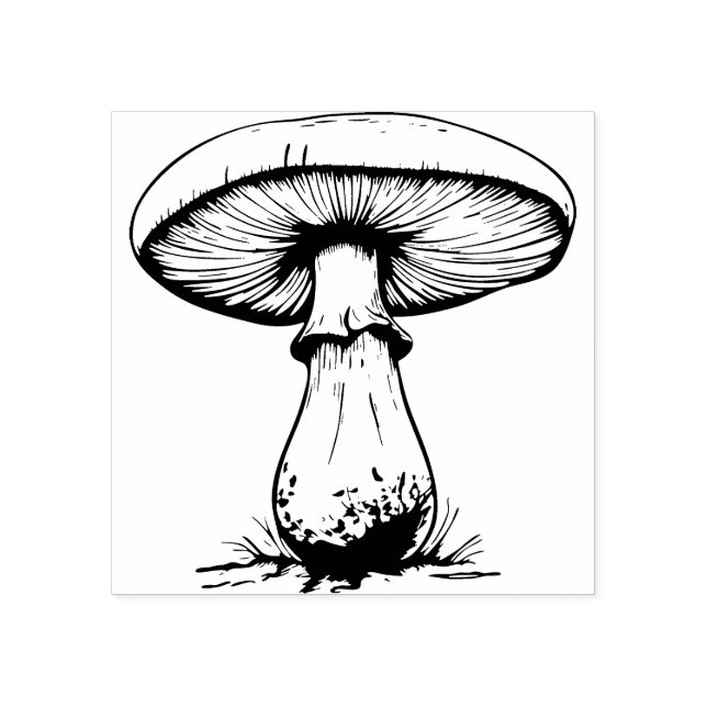 Mushrooms Rubber Stamp   (Imprint)