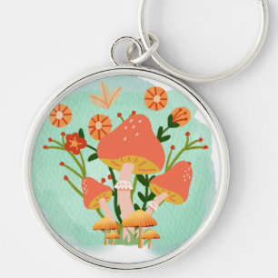 MUSHROOMS SCENE KEY RING