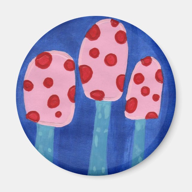 Mushrooms, Spotted Magnet (Front)
