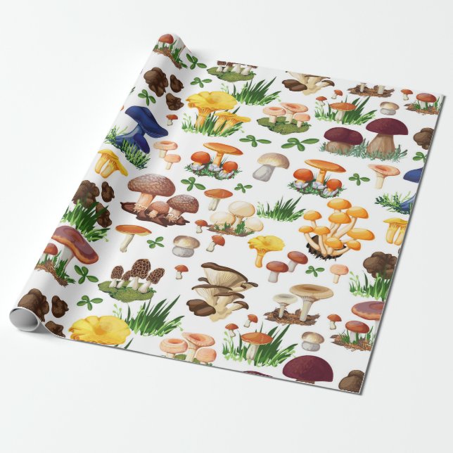 Mushrooms Wrapping Paper (Unrolled)