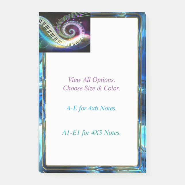 Music 1 Options A-E Post-it Notes (Front)
