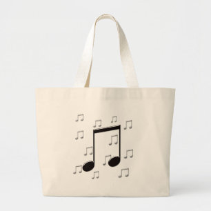 Music 8th Eighth Notes Large Tote Bag