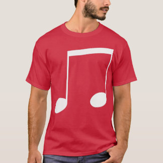 Music 8th Notes Tee Shirt - Small Print