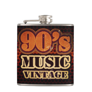 Music 90's Vintage Hip Flask