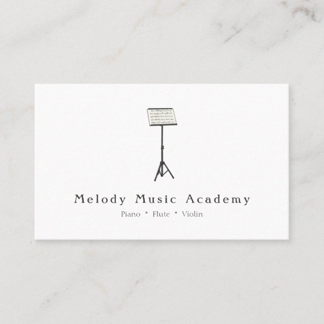 Music Academy Business Card (Front)