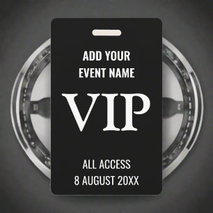 Music All Access Pass Black & White Festival  ID Badge