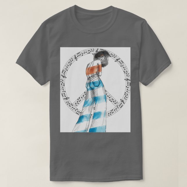 MUSIC amp PEACE  T-Shirt (Design Front)