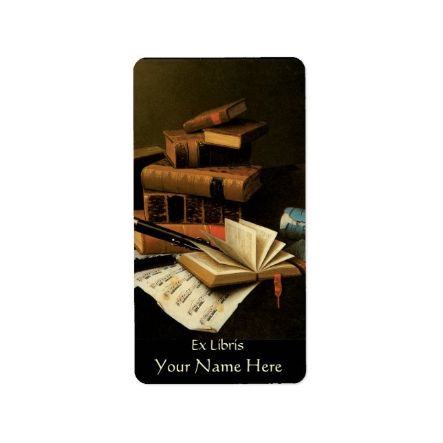 Music and Books  Bookplate Label (Front)