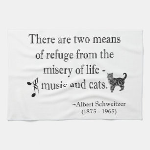 Music and Cats Quotation Kitchen Towel