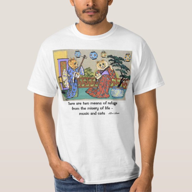 Music and Cats Quotation T-Shirt (Front)