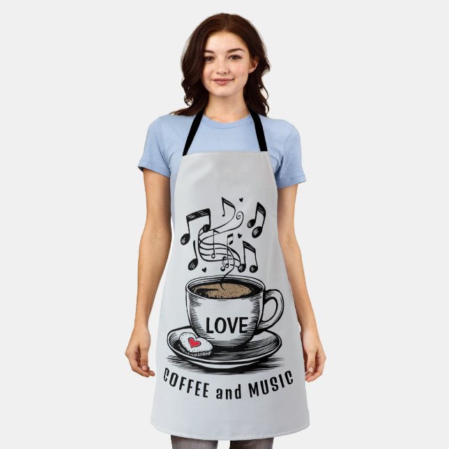 Music and Coffee Apron (Worn)