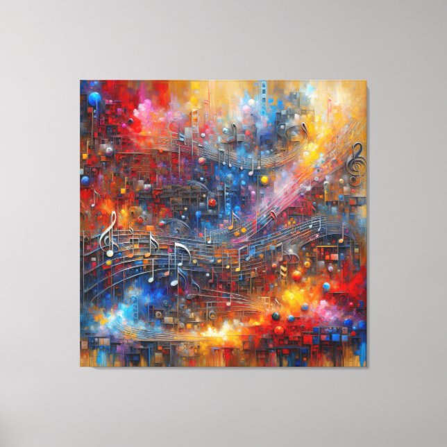 MUSIC AND COLOUR CANVAS PRINT (Front)
