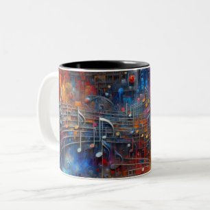 MUSIC AND COLOUR Two-Tone COFFEE MUG
