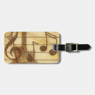 Music and Guitar Luggage Tag