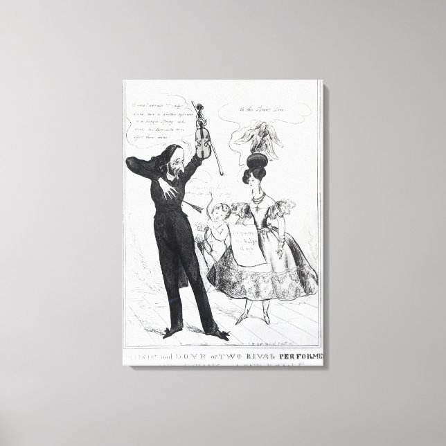 Music and Love or Two Rival Performers Canvas Print (Front)
