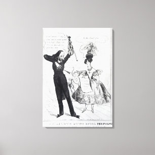 Music and Love or Two Rival Performers Canvas Print