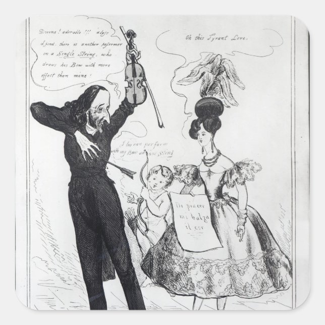 Music and Love or Two Rival Performers Square Sticker (Front)