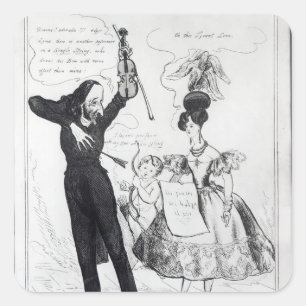 Music and Love or Two Rival Performers Square Sticker