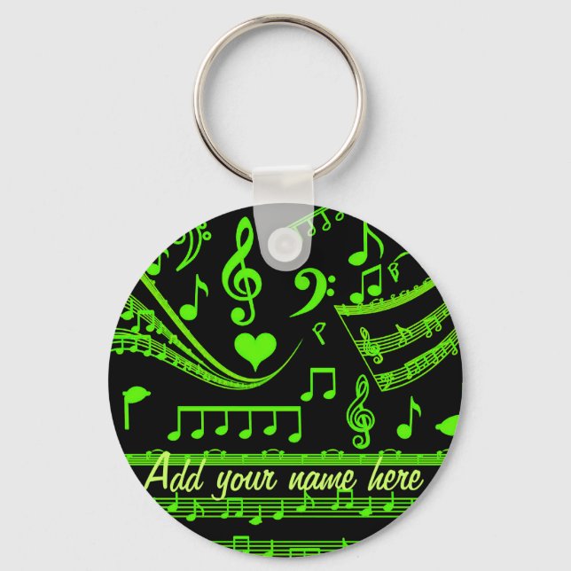 Music and me,In Green_ Key Ring (Front)