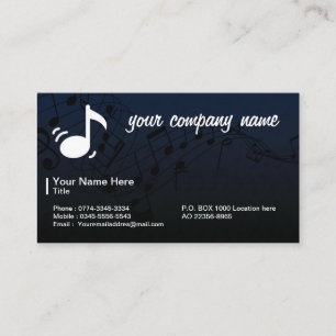 Music and musician Business card