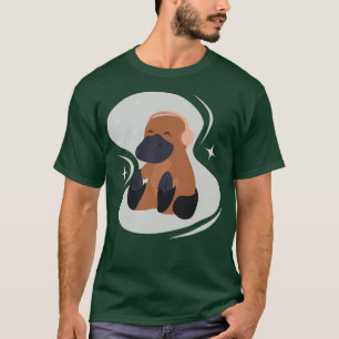 Music and Platypus Cute platypus with headphones T-Shirt