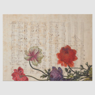 Music and Roses Series Design 7 Tissue Paper