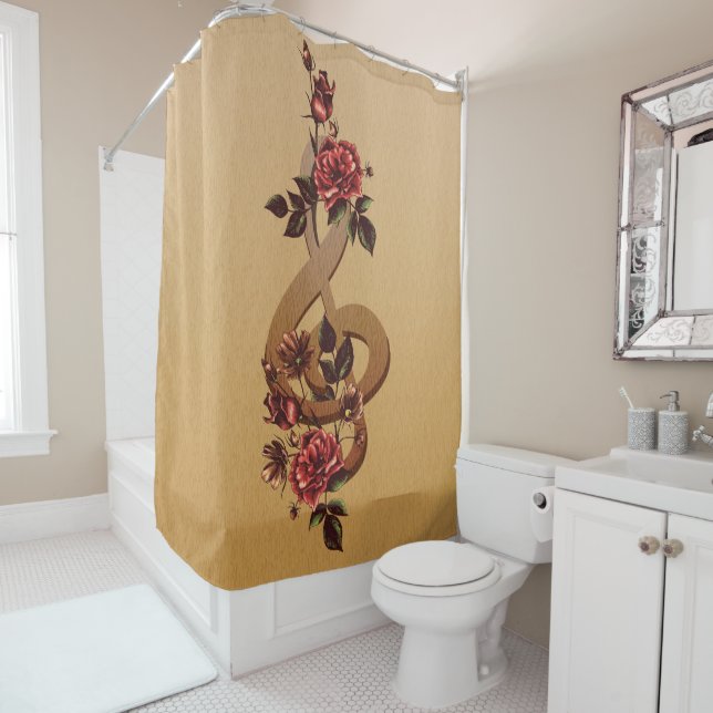 Music and Roses Shower Curtain (In Situ)