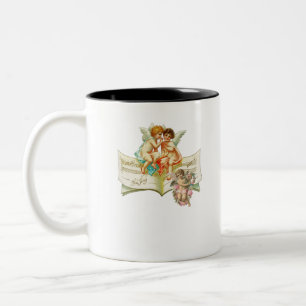 music angel cherubs Two-Tone coffee mug