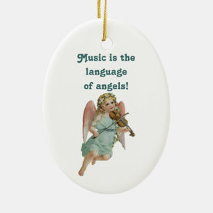 Music Angel Ornament With Poem