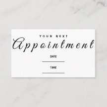Music Appointment Remind Card Your Next Visit