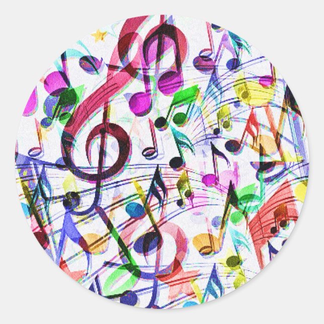 Music Apprecition_ Classic Round Sticker (Front)