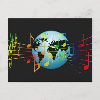 Music Around the World Holiday Postcard
