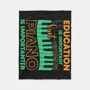 Music Art Education And Piano Fleece Blanket