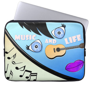Music Art Music And Life Laptop Sleeve