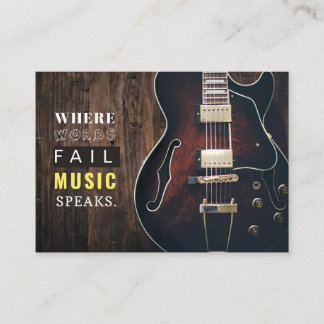 Music Art Music Speaks Business Card