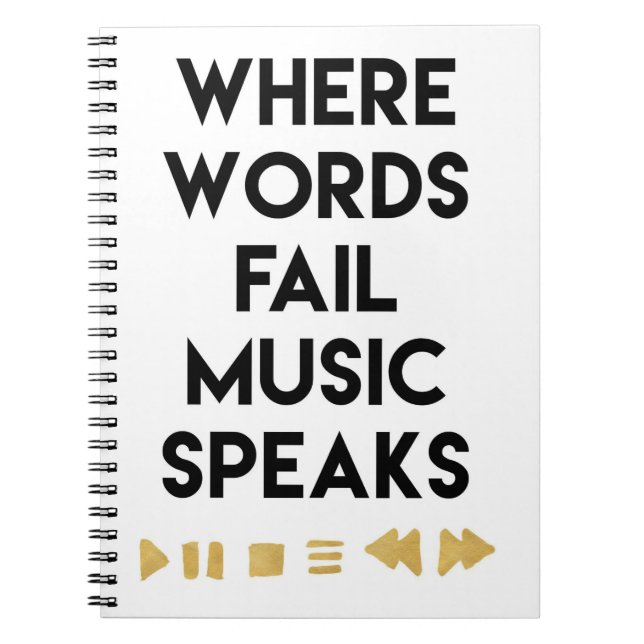 Music Art Music Speaks Notebook (Front)