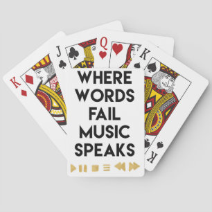 Music Art Music Speaks Playing Cards