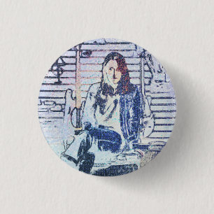 Music Art Print 3 Cm Round Badge