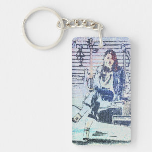 Music Art Print Key Ring